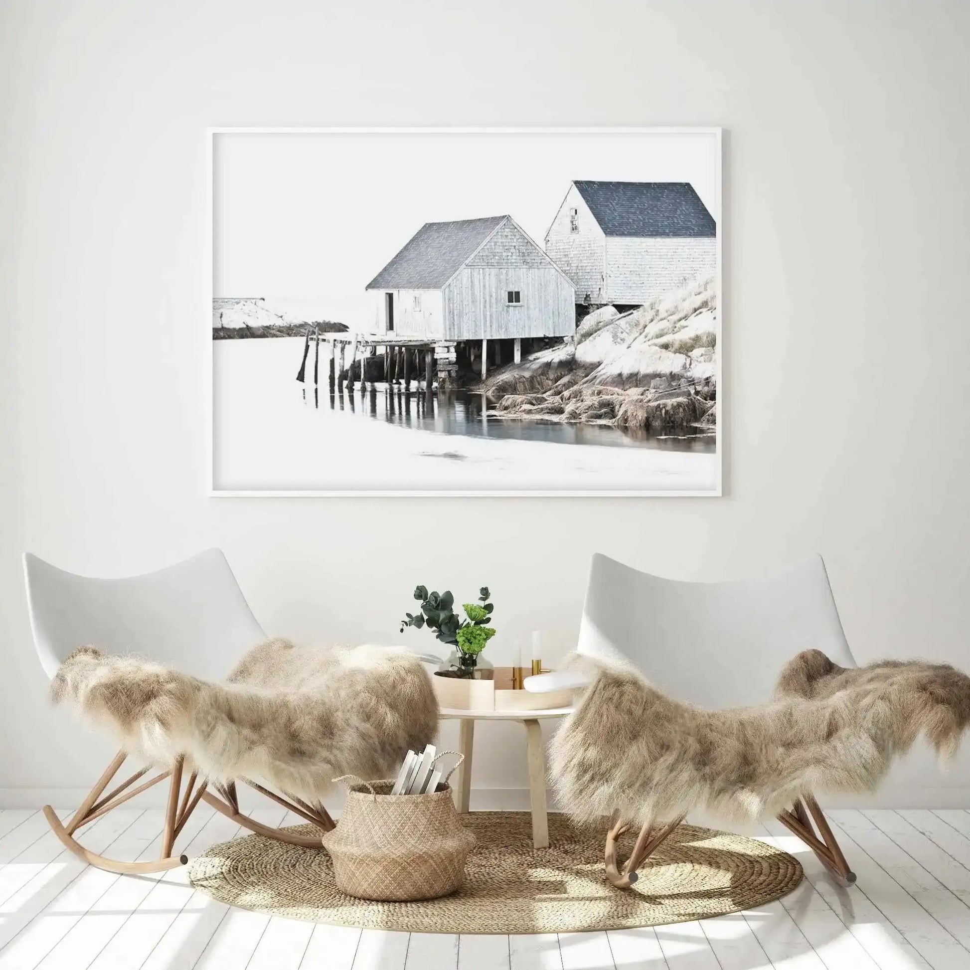 Cottages By The Sea Art Print-PRINT-Olive et Oriel-Olive et Oriel-Buy-Australian-Art-Prints-Online-with-Olive-et-Oriel-Your-Artwork-Specialists-Austrailia-Decorate-With-Coastal-Photo-Wall-Art-Prints-From-Our-Beach-House-Artwork-Collection-Fine-Poster-and-Framed-Artwork