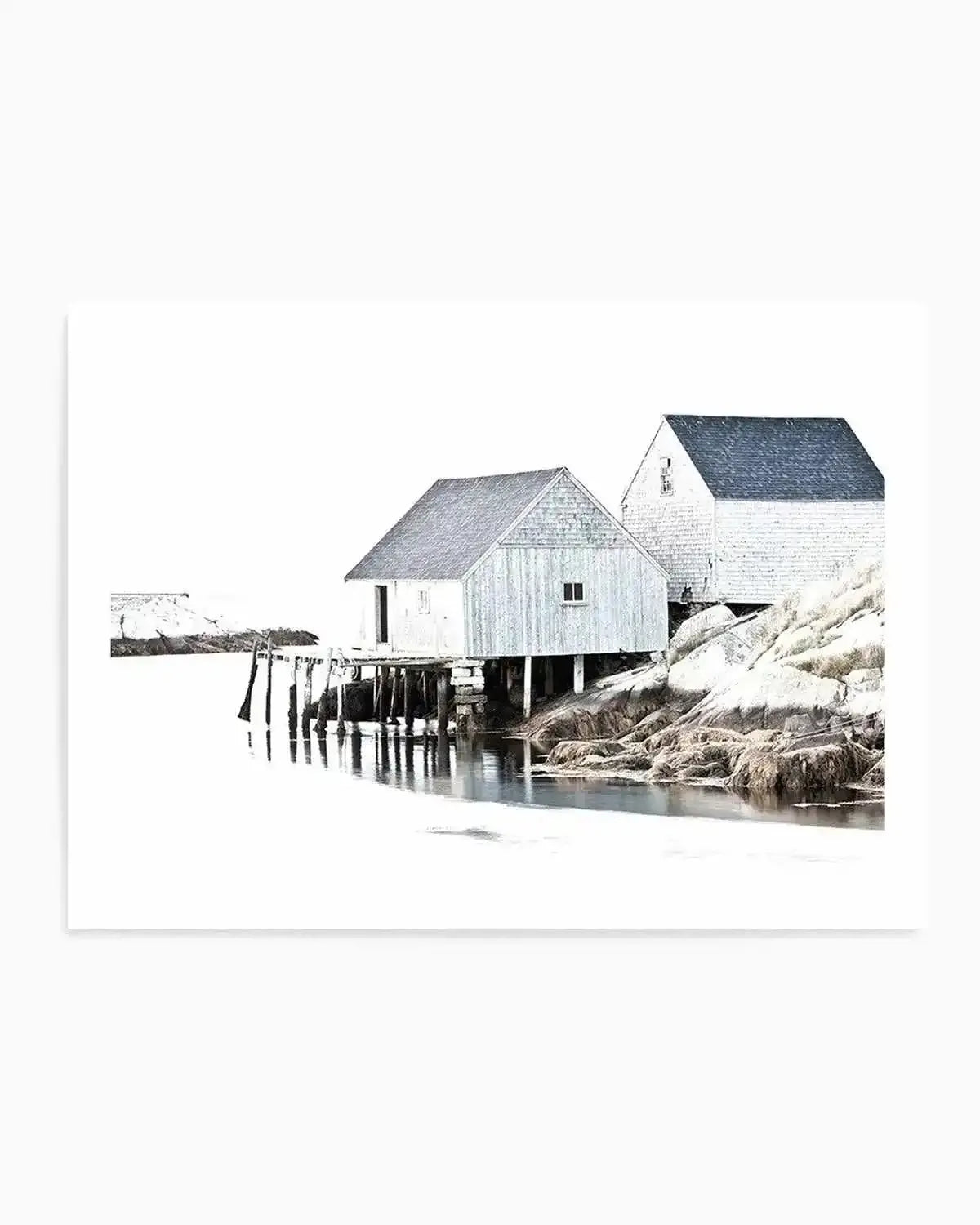 Cottages By The Sea Art Print from Olive et Oriel where you can shop wallpaper and artworks online
