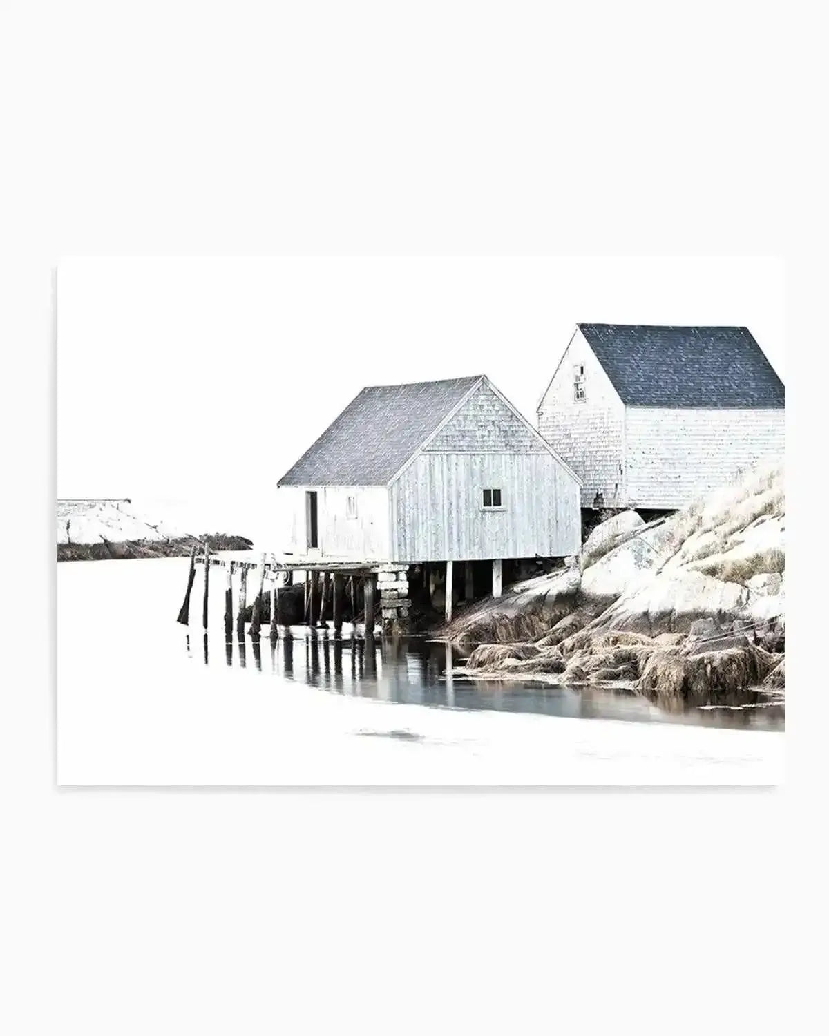 Cottages By The Sea Art Print from Olive et Oriel where you can shop wallpaper and artworks online
