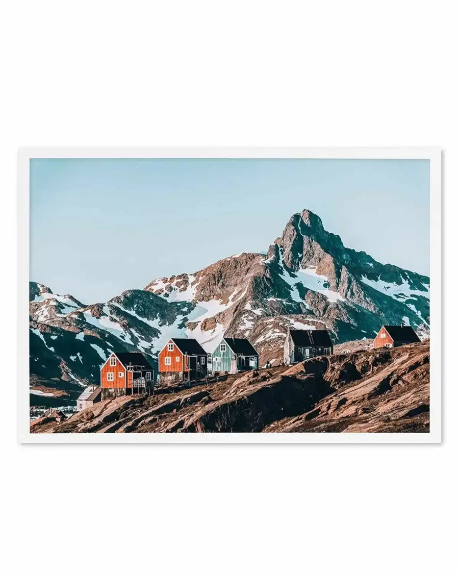 Cottages In The Sky Art Print from Olive et Oriel where you can shop wallpaper and artworks online