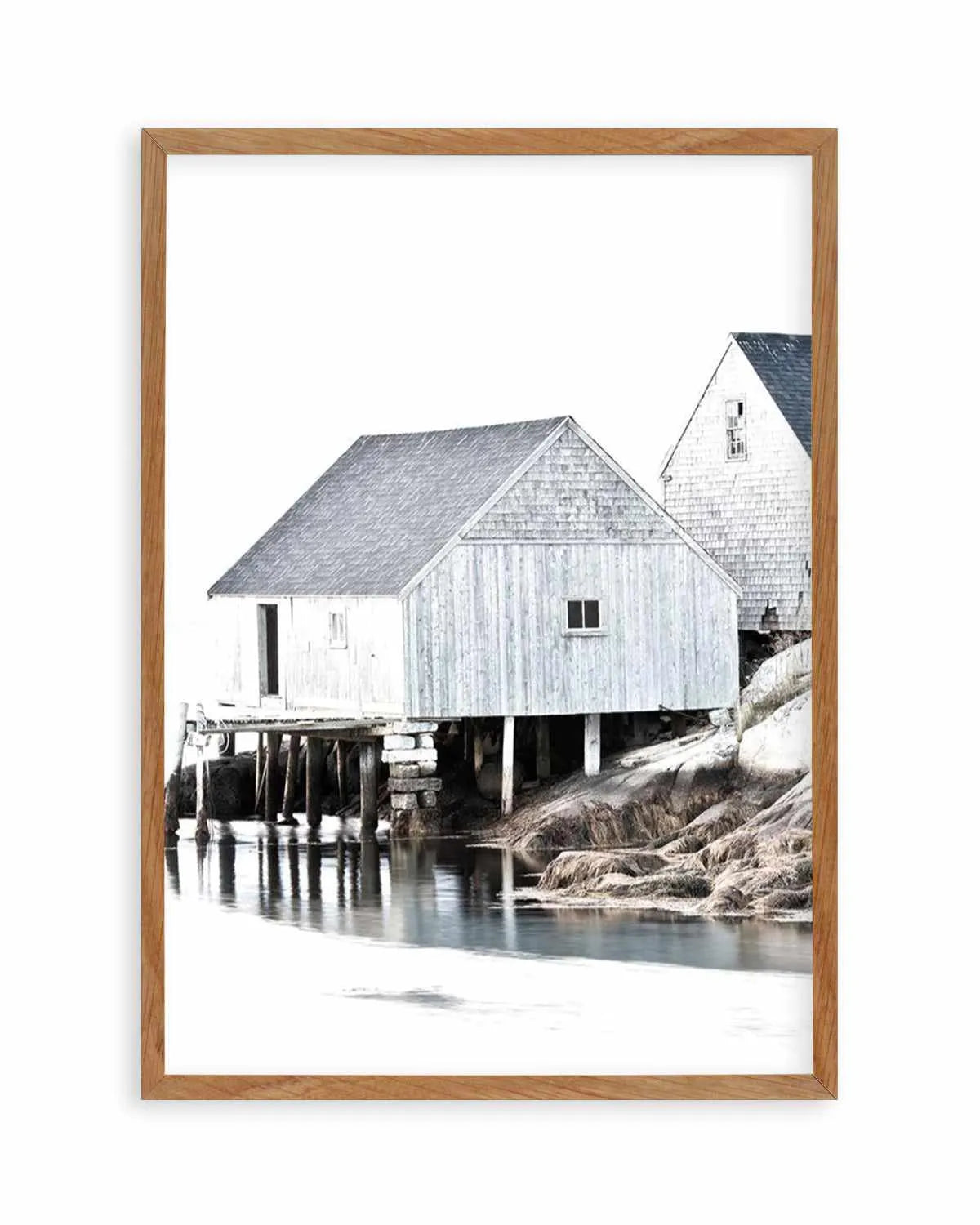 Cottages by the Sea Art Print | PT from Olive et Oriel where you can shop wallpaper and artworks online