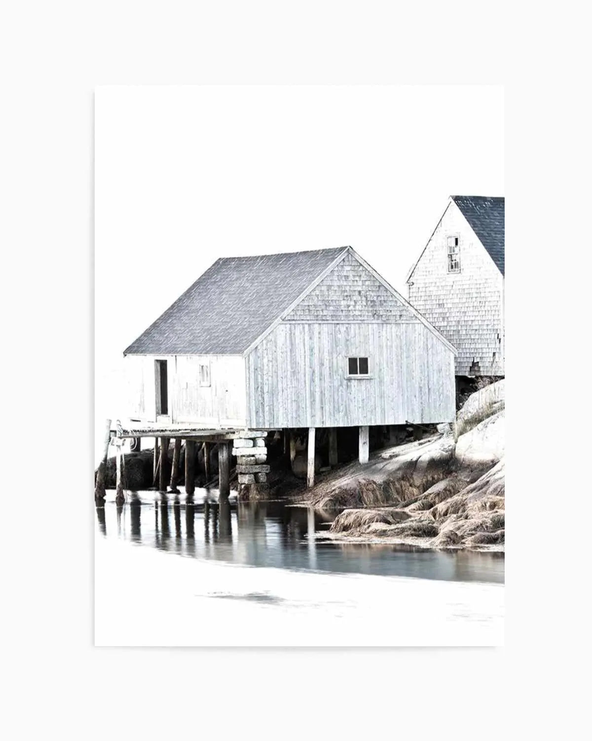 Cottages by the Sea Art Print | PT from Olive et Oriel where you can shop wallpaper and artworks online
