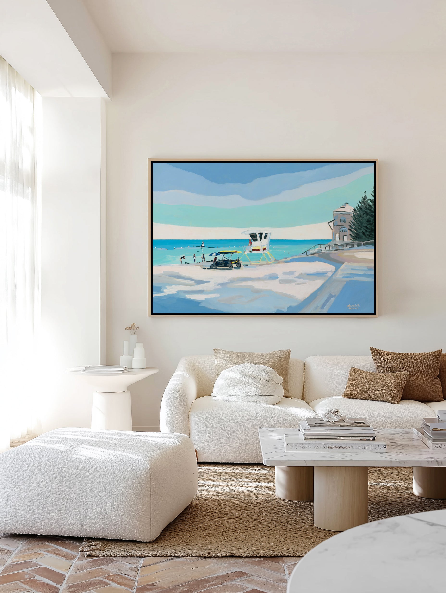 Cottesloe Beach by Meredith Howse | Framed Canvas Art Print