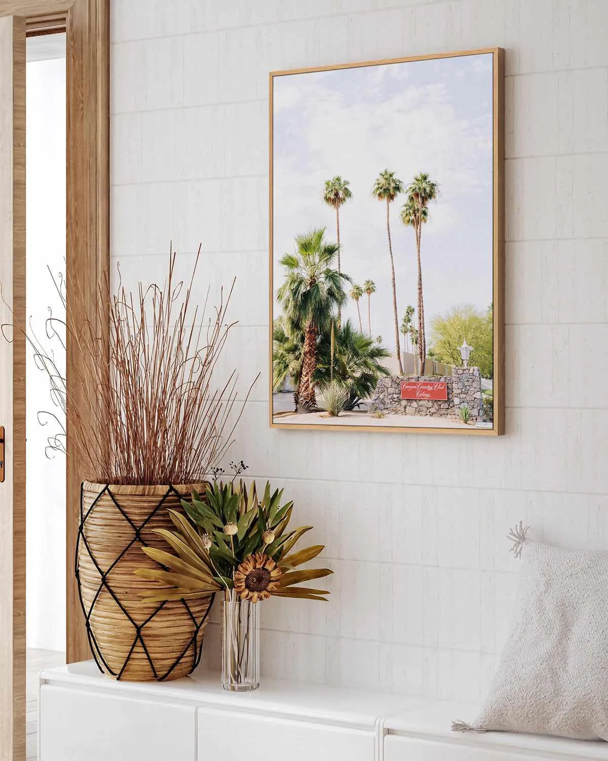 Country Club, Palm Springs | Framed Canvas Art Print from Olive et Oriel where you can shop wallpaper and artworks online