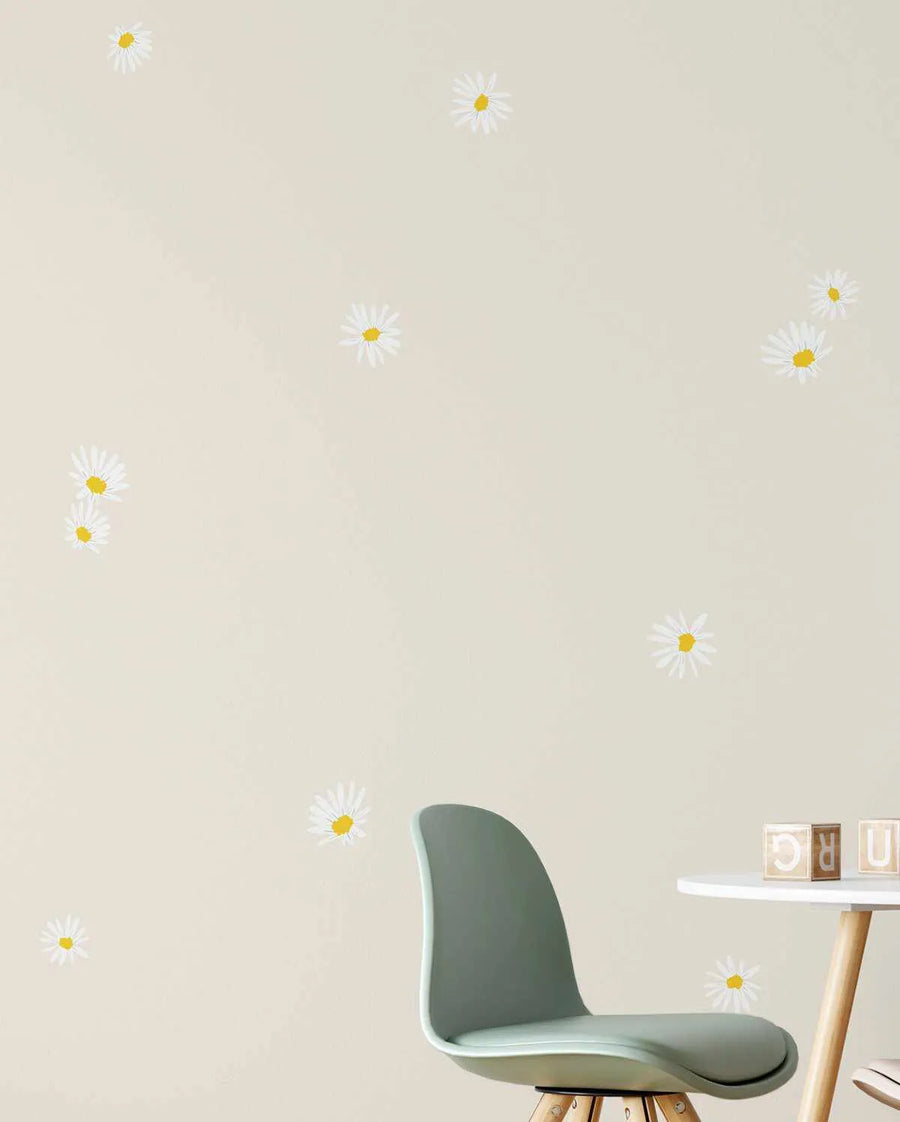 Country Daisies Decal Set-Decals-Olive et Oriel-Decorate your kids bedroom wall decor with removable wall decals, these fabric kids decals are a great way to add colour and update your children's bedroom. Available as girls wall decals or boys wall decals, there are also nursery decals.