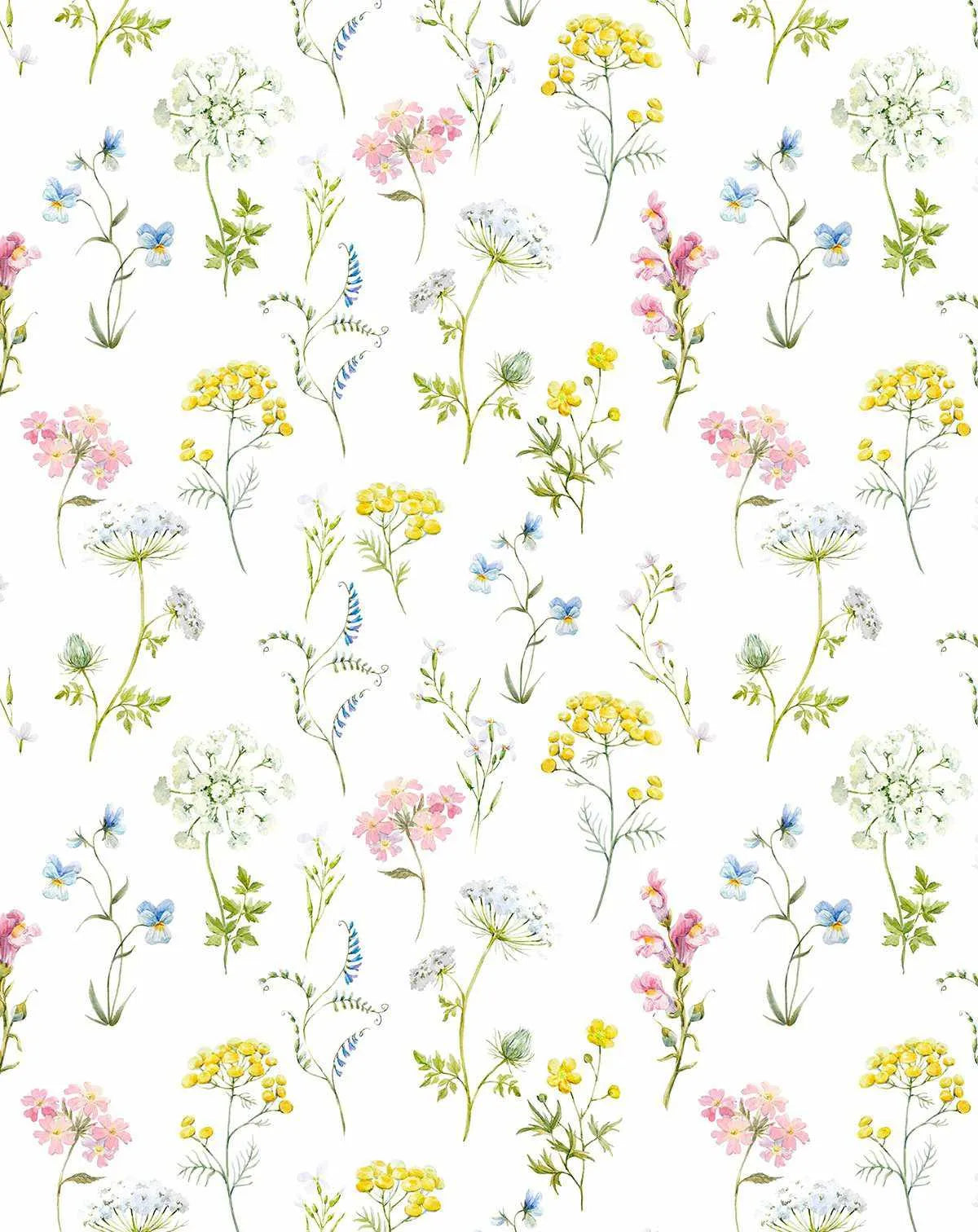 Country Garden Flowers Wallpaper - Olive et Oriel