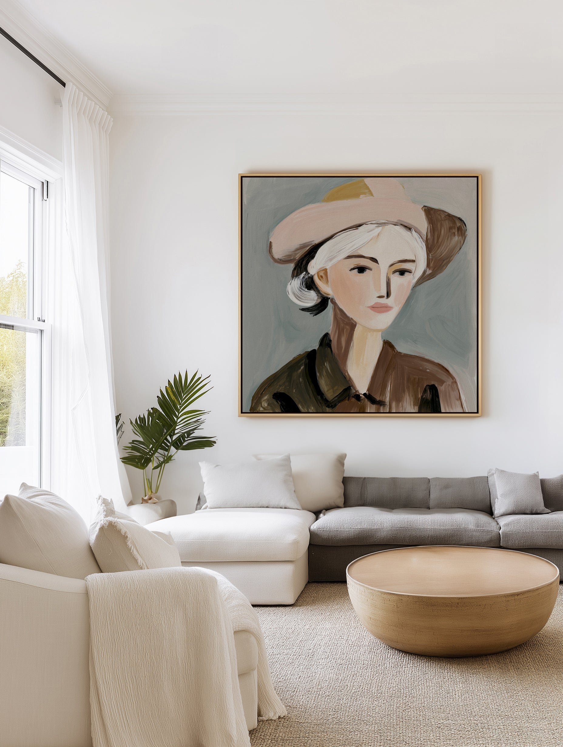 Country Girl | Framed Canvas Art Print from Olive et Oriel where you can shop wallpaper and artworks online