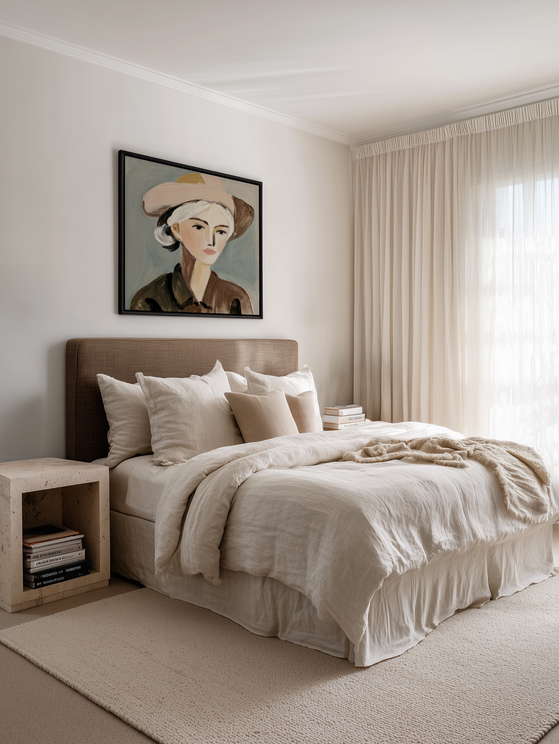Country Girl | Framed Canvas Art Print from Olive et Oriel where you can shop wallpaper and artworks online