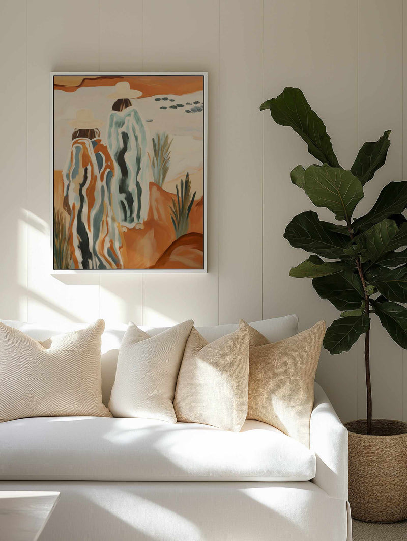 Country Girl I | Framed Canvas Art Print from Olive et Oriel where you can shop wallpaper and artworks online