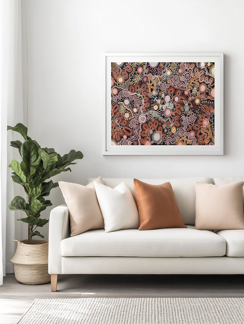 Country in Colour | Brown by Leah Cummins Art Print