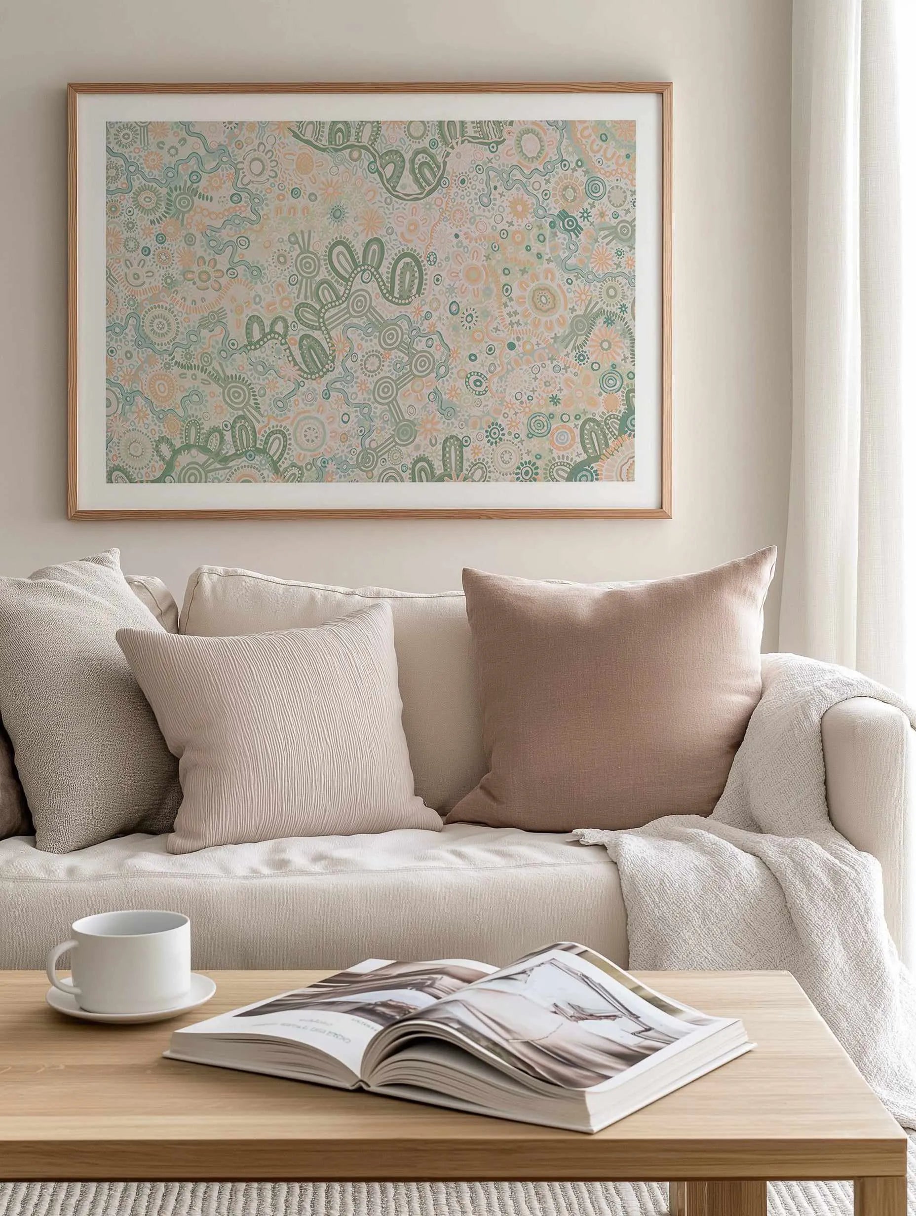 Country in Colour | Green by Leah Cummins Art Print from Olive et Oriel where you can shop wallpaper and artworks online