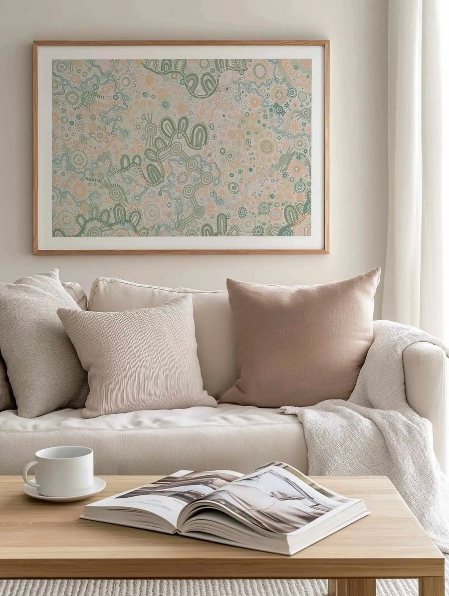 Country in Colour | Green by Leah Cummins Art Print from Olive et Oriel where you can shop wallpaper and artworks online