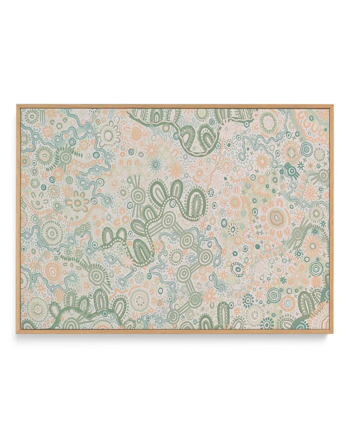 Country in Colour | Green by Leah Cummins | Framed Canvas Art Print from Olive et Oriel where you can shop wallpaper and artworks online