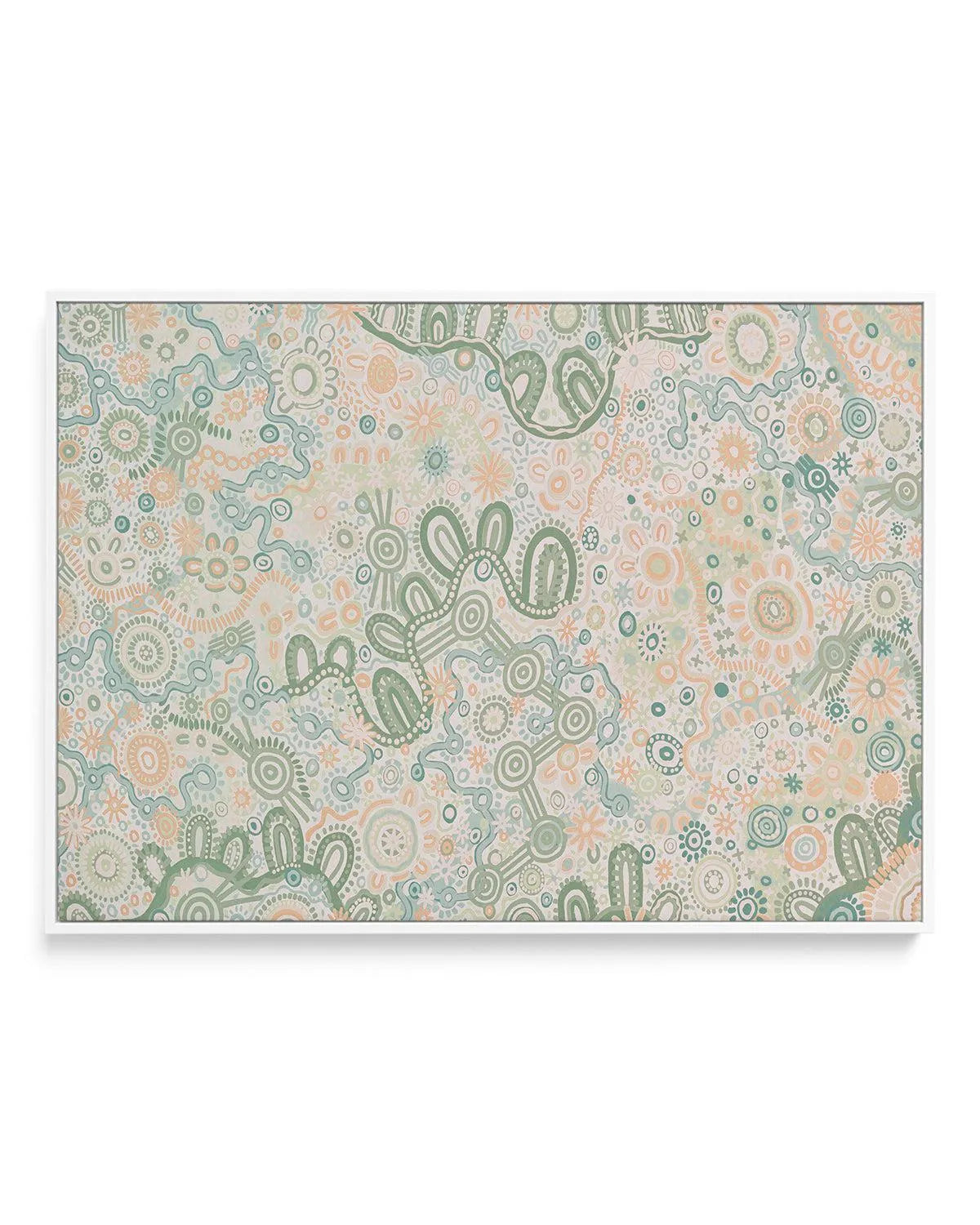 Country in Colour | Green by Leah Cummins | Framed Canvas Art Print from Olive et Oriel where you can shop wallpaper and artworks online
