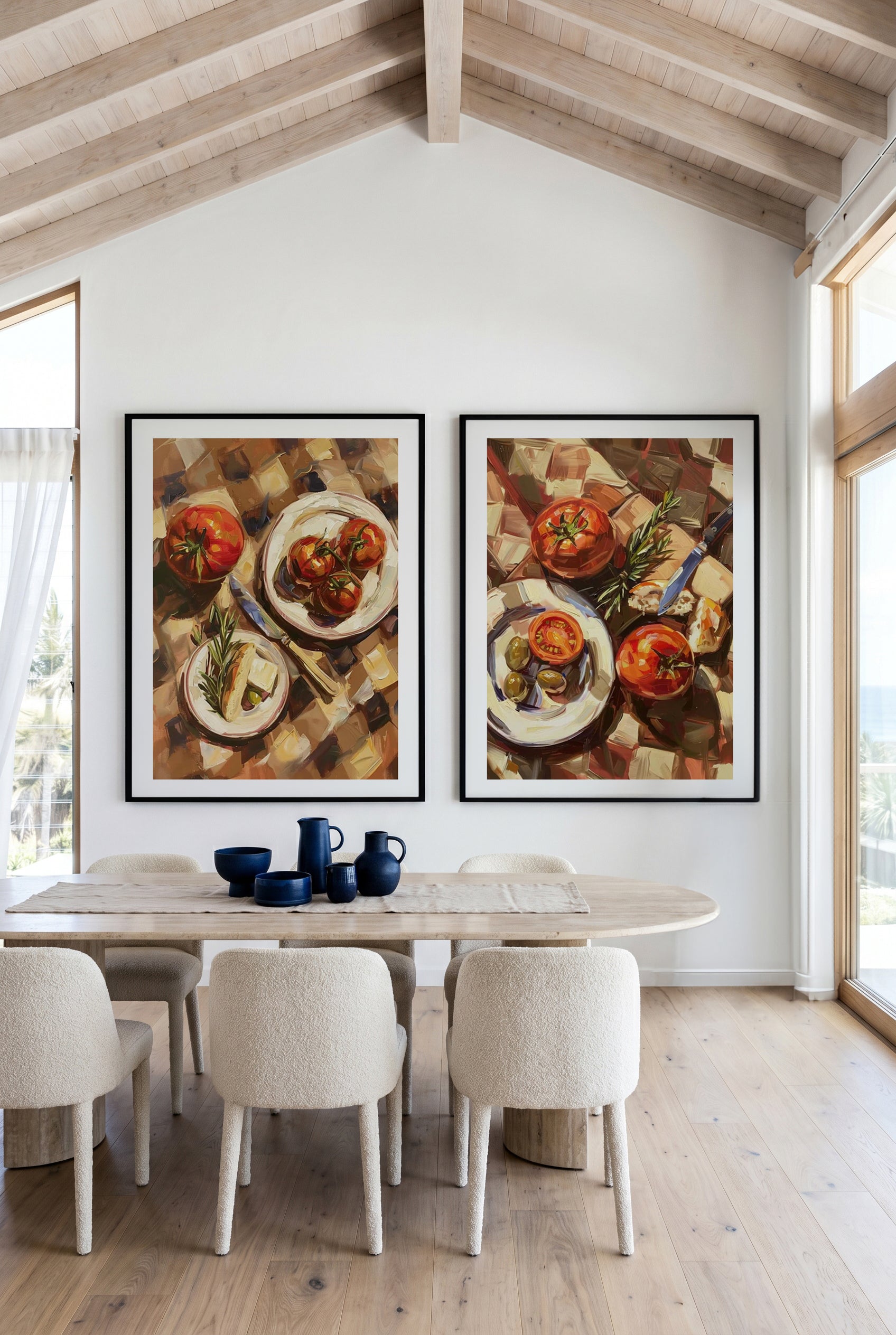 Country Brunch I & II Art Print Set of 2 | Matching Wall Art