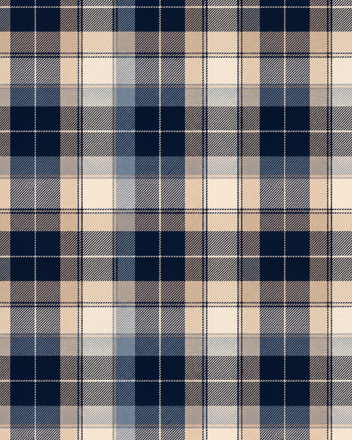 Country House Tartan Navy Blue Wallpaper