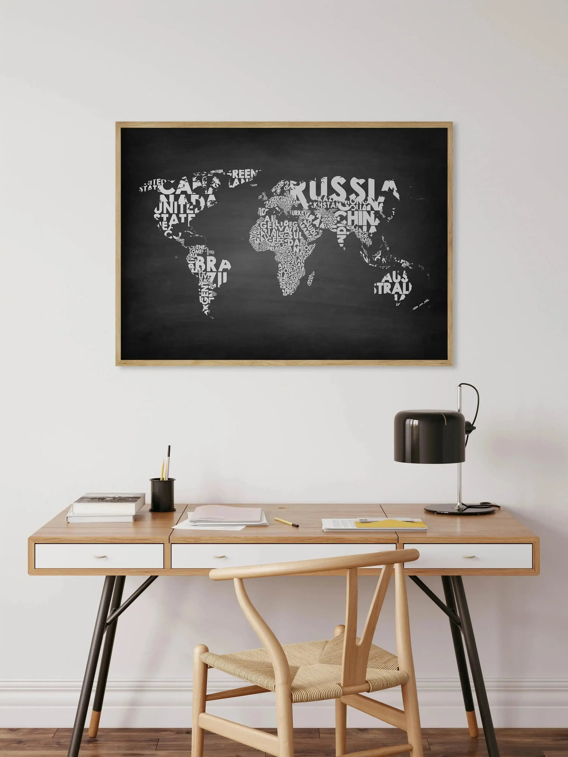 Country Names World Map | Chalkboard Art Print-PRINT-Olive et Oriel-Olive et Oriel-Buy-Australian-Art-Prints-Online-with-Olive-et-Oriel-Your-Artwork-Specialists-Austrailia-Decorate-With-Coastal-Photo-Wall-Art-Prints-From-Our-Beach-House-Artwork-Collection-Fine-Poster-and-Framed-Artwork