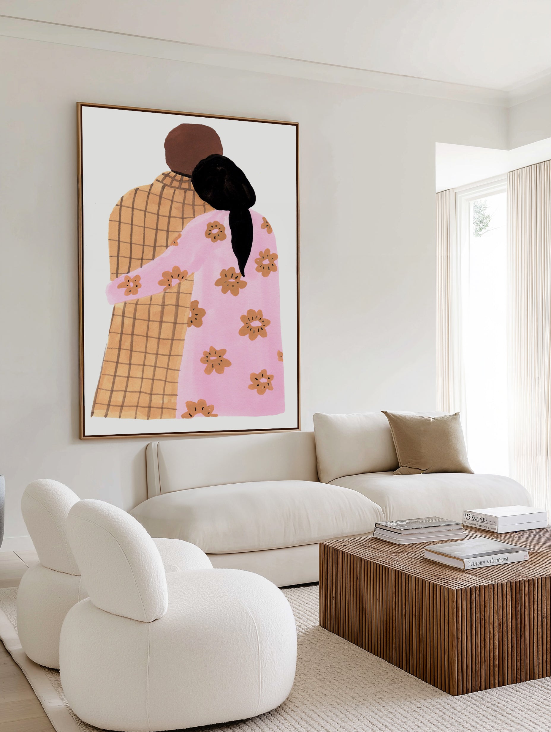 Couple by Laura Page | Framed Canvas Art Print