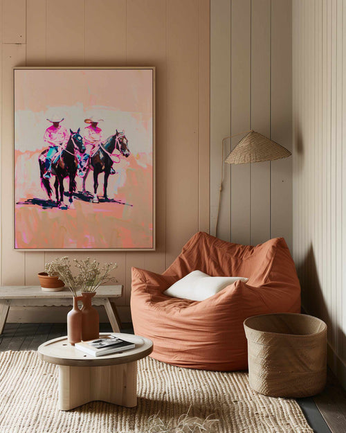 Cowboy Party | Framed Canvas Art Print