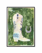 Cowgirl Boot by Camillia Pickle | Framed Canvas Art Print