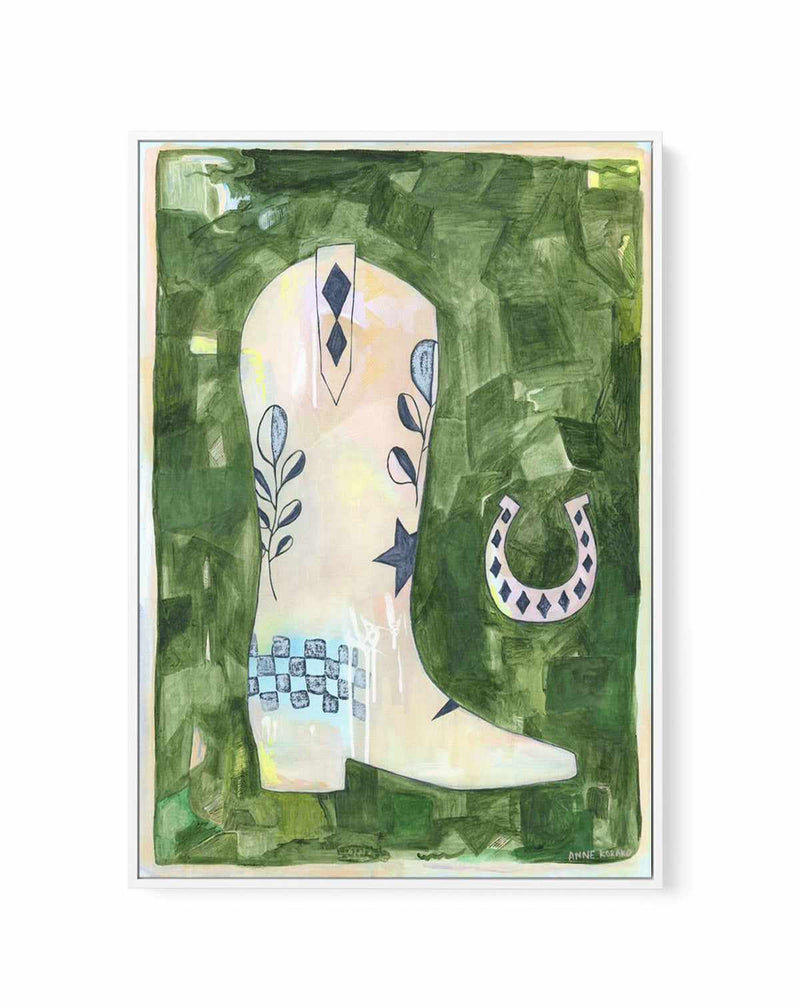 Cowgirl Boot by Camillia Pickle | Framed Canvas Art Print