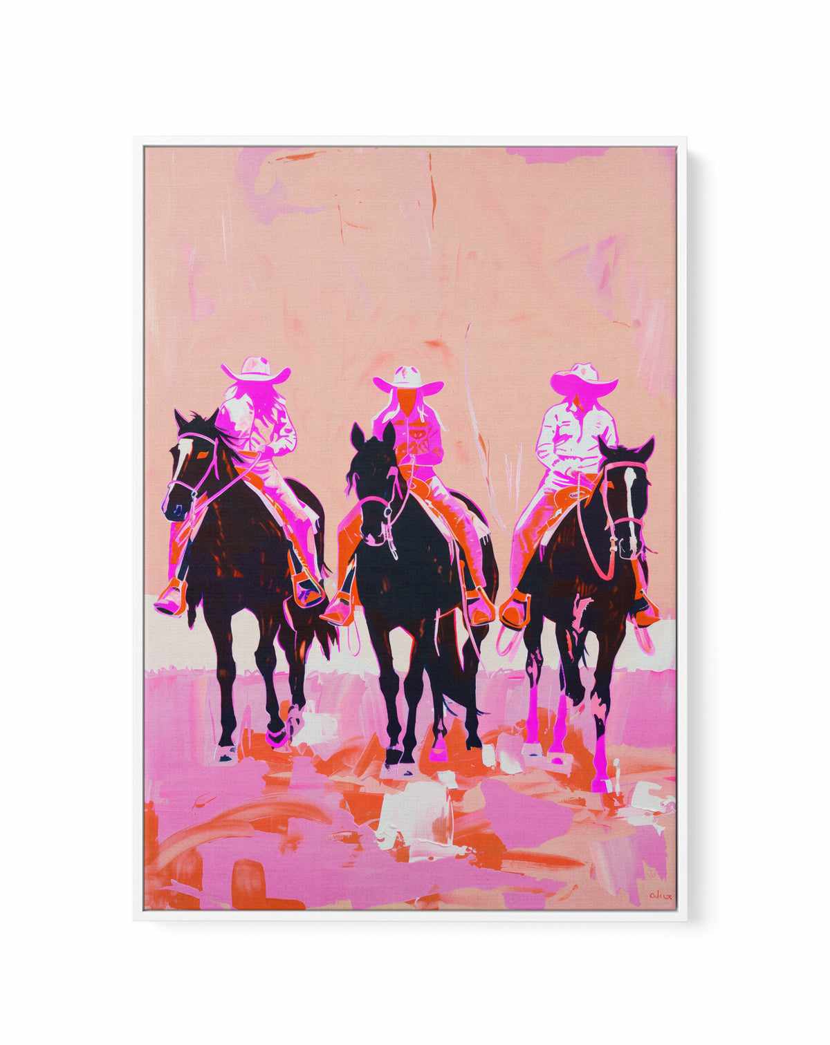 Cowgirl Party | Framed Canvas Art Print