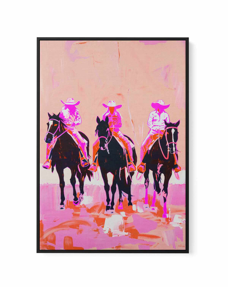 Cowgirl Party | Framed Canvas Art Print