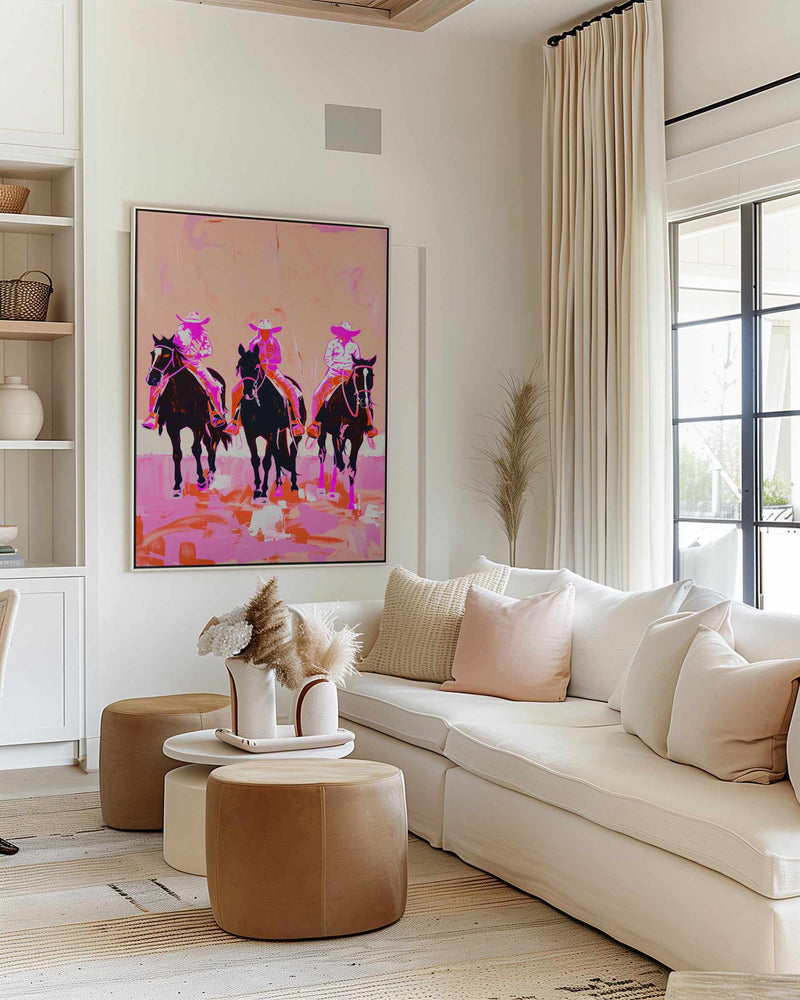 Cowgirl Party | Framed Canvas Art Print
