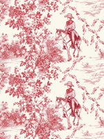Cowgirl Toile de Jouy Wallpaper
