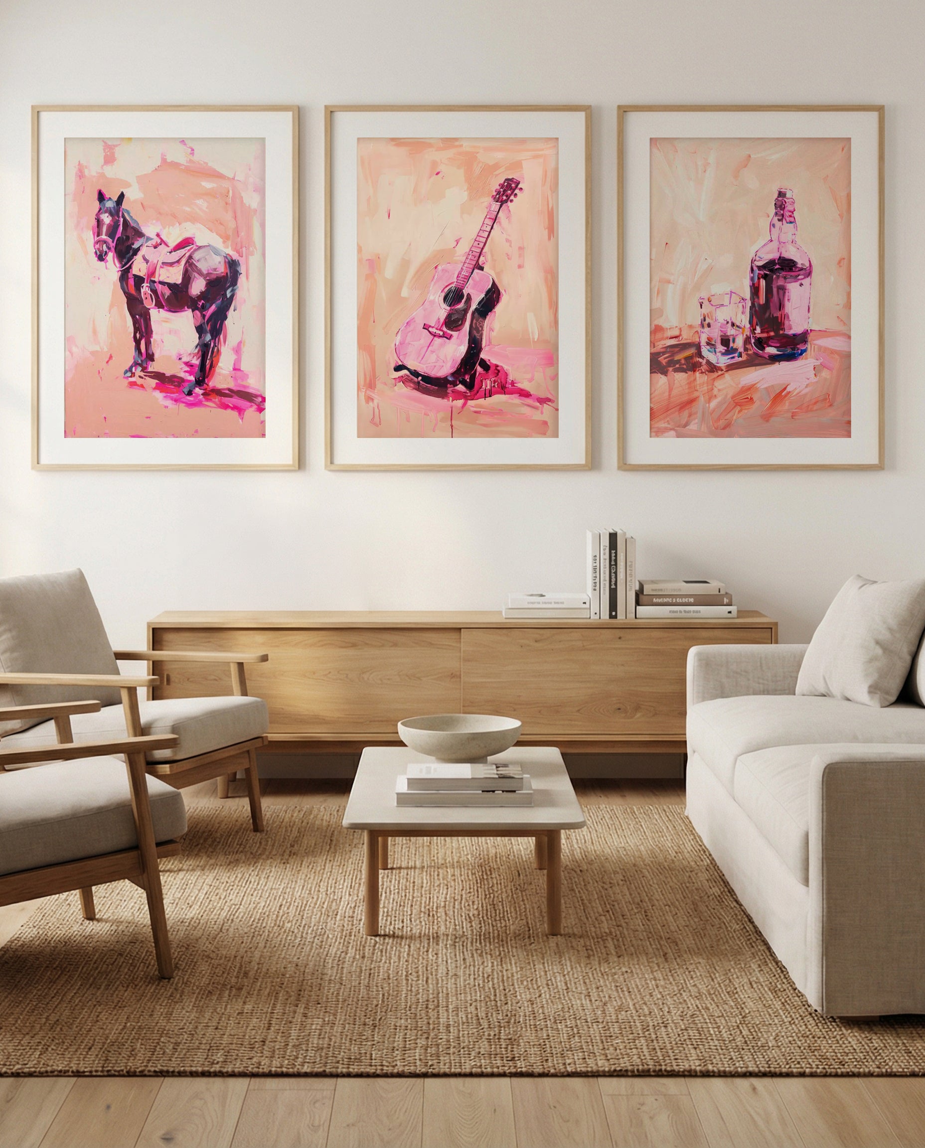 Cowgirl Quarters No I, II & III | 3 Piece Wall Art Set