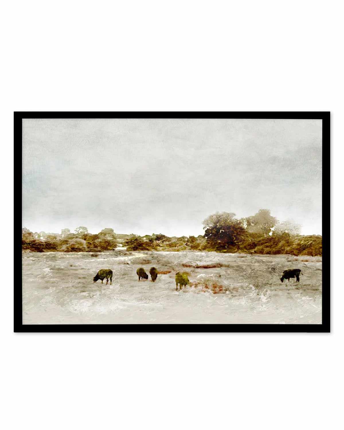 Cows by the Sea by Dan Hobday Art Print