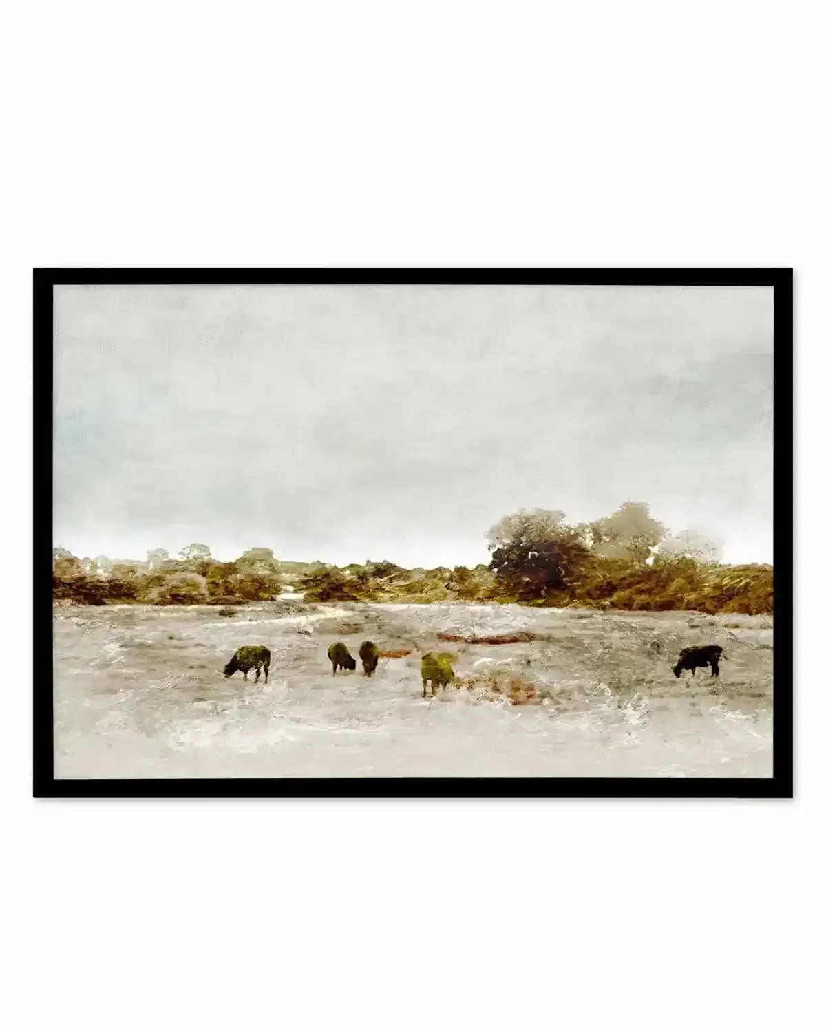 Cows by the Sea by Dan Hobday Art Print from Olive et Oriel where you can shop wallpaper and artworks online