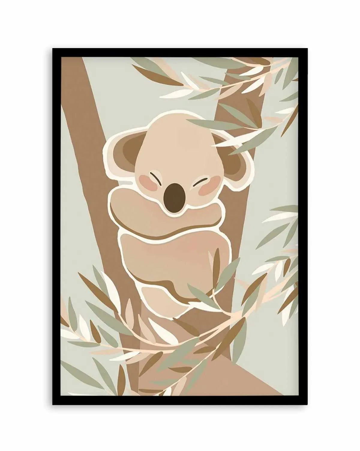 Cozy Koala Art Print from Olive et Oriel where you can shop wallpaper and artworks online