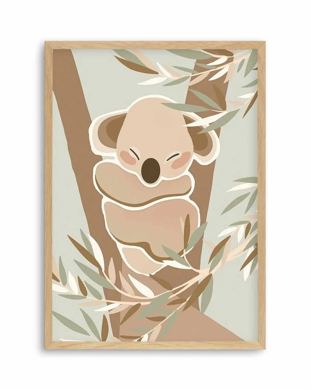 Cozy Koala Art Print from Olive et Oriel where you can shop wallpaper and artworks online