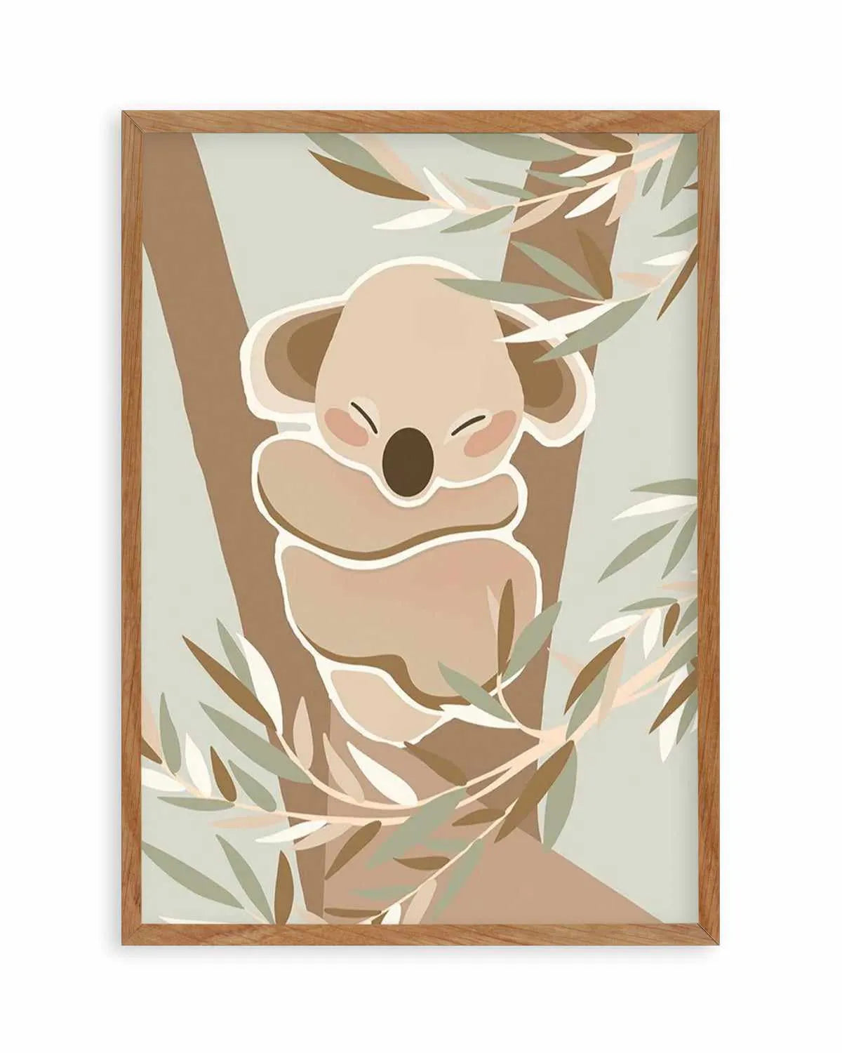 Cozy Koala Art Print from Olive et Oriel where you can shop wallpaper and artworks online