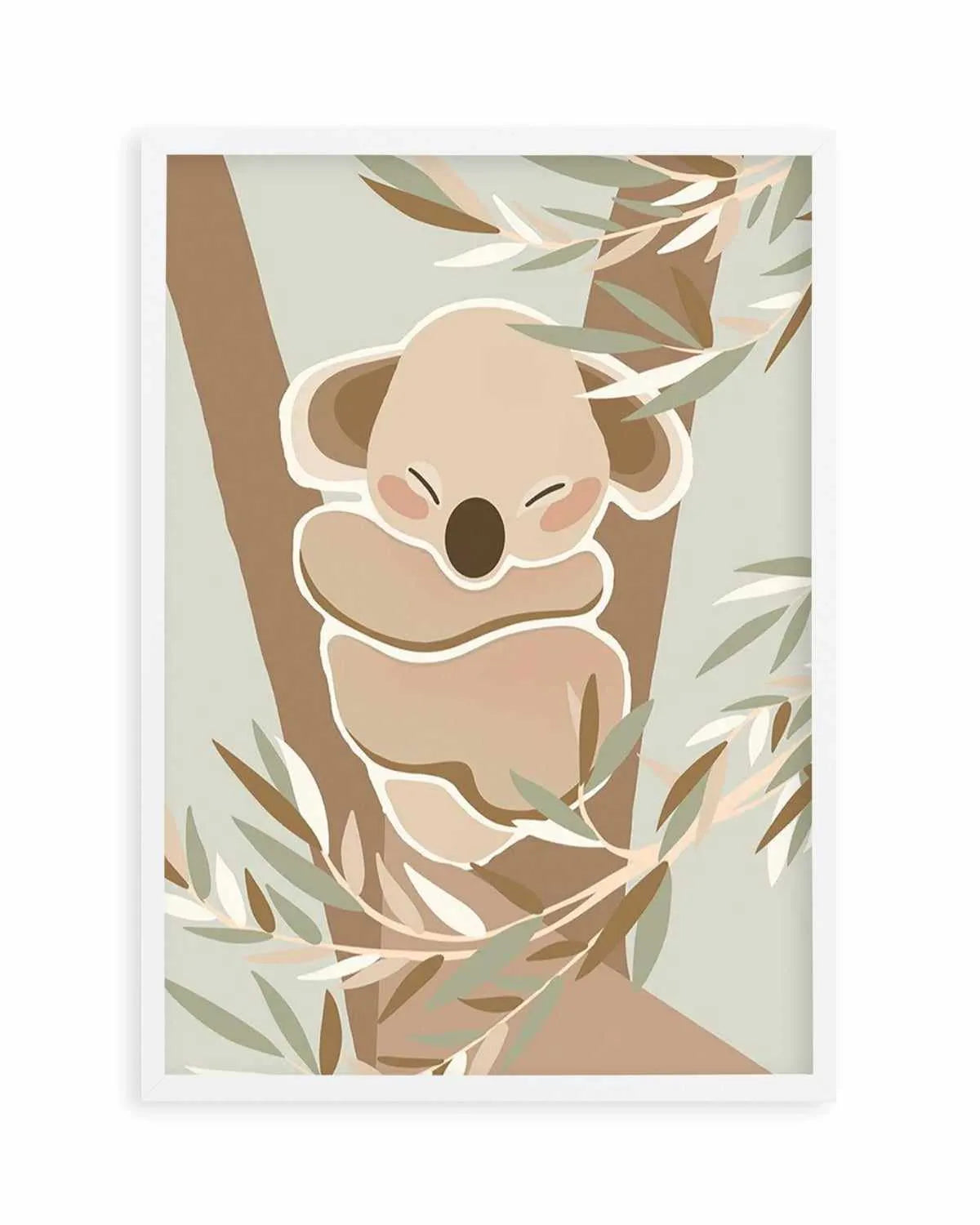 Cozy Koala Art Print from Olive et Oriel where you can shop wallpaper and artworks online