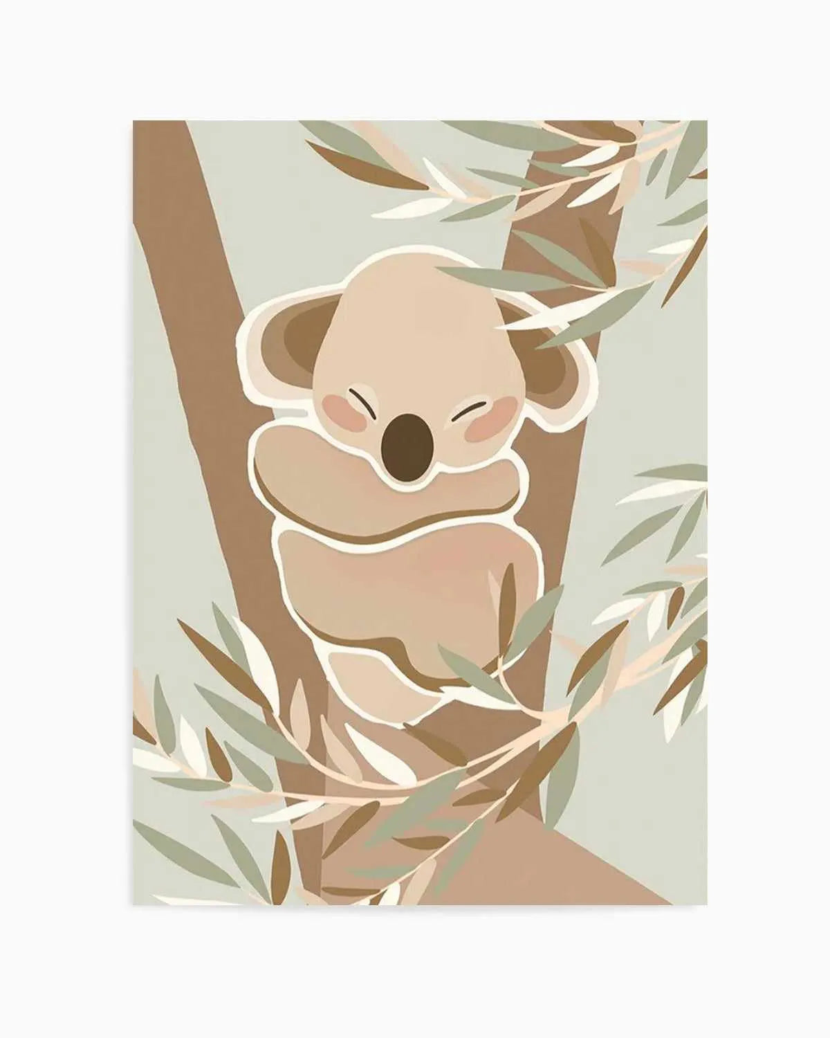 Cozy Koala Art Print from Olive et Oriel where you can shop wallpaper and artworks online