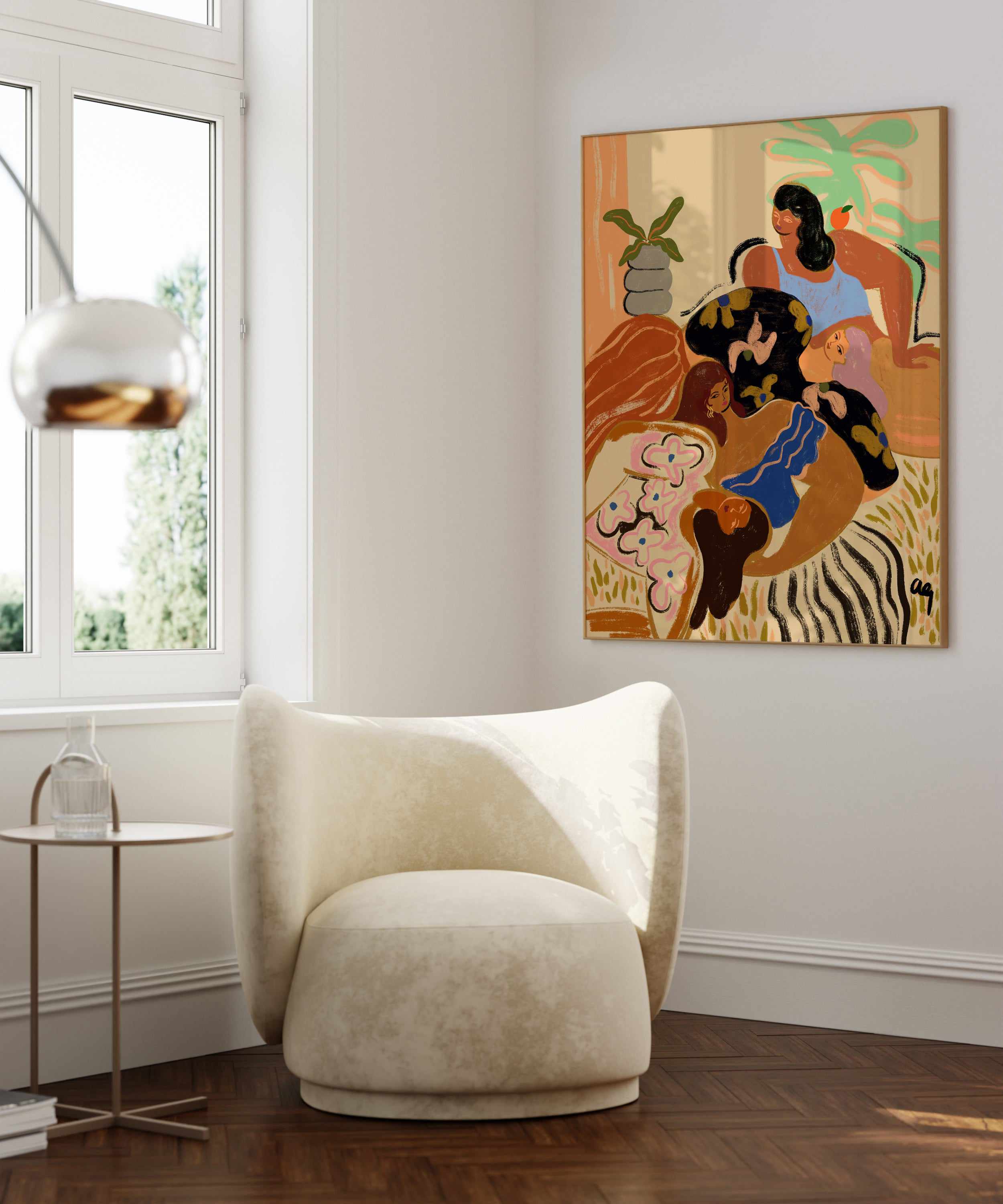 Cozy Wozy by Arty Guava | Art Print from Olive et Oriel where you can shop wallpaper and artworks online