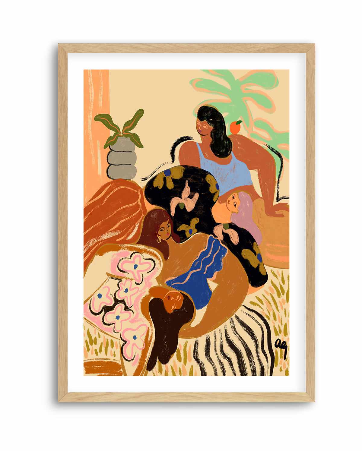 Cozy Wozy by Arty Guava | Art Print from Olive et Oriel where you can shop wallpaper and artworks online