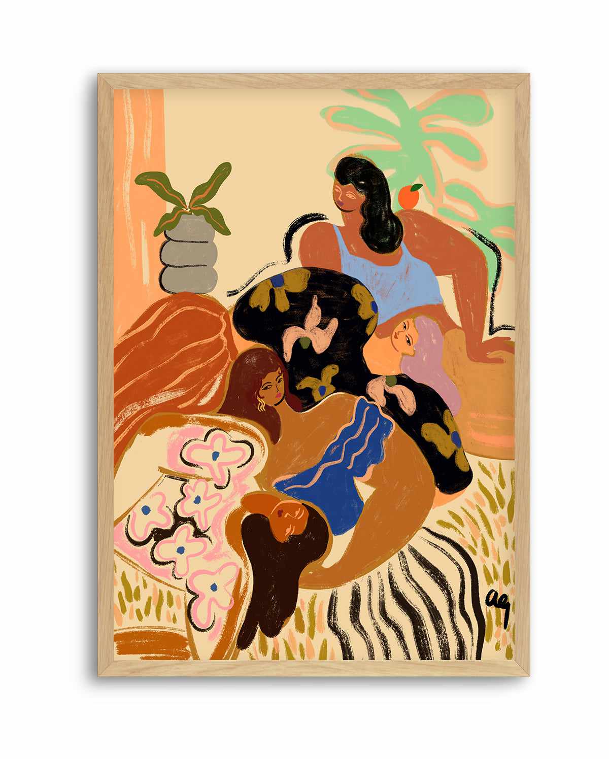 Cozy Wozy by Arty Guava | Art Print from Olive et Oriel where you can shop wallpaper and artworks online