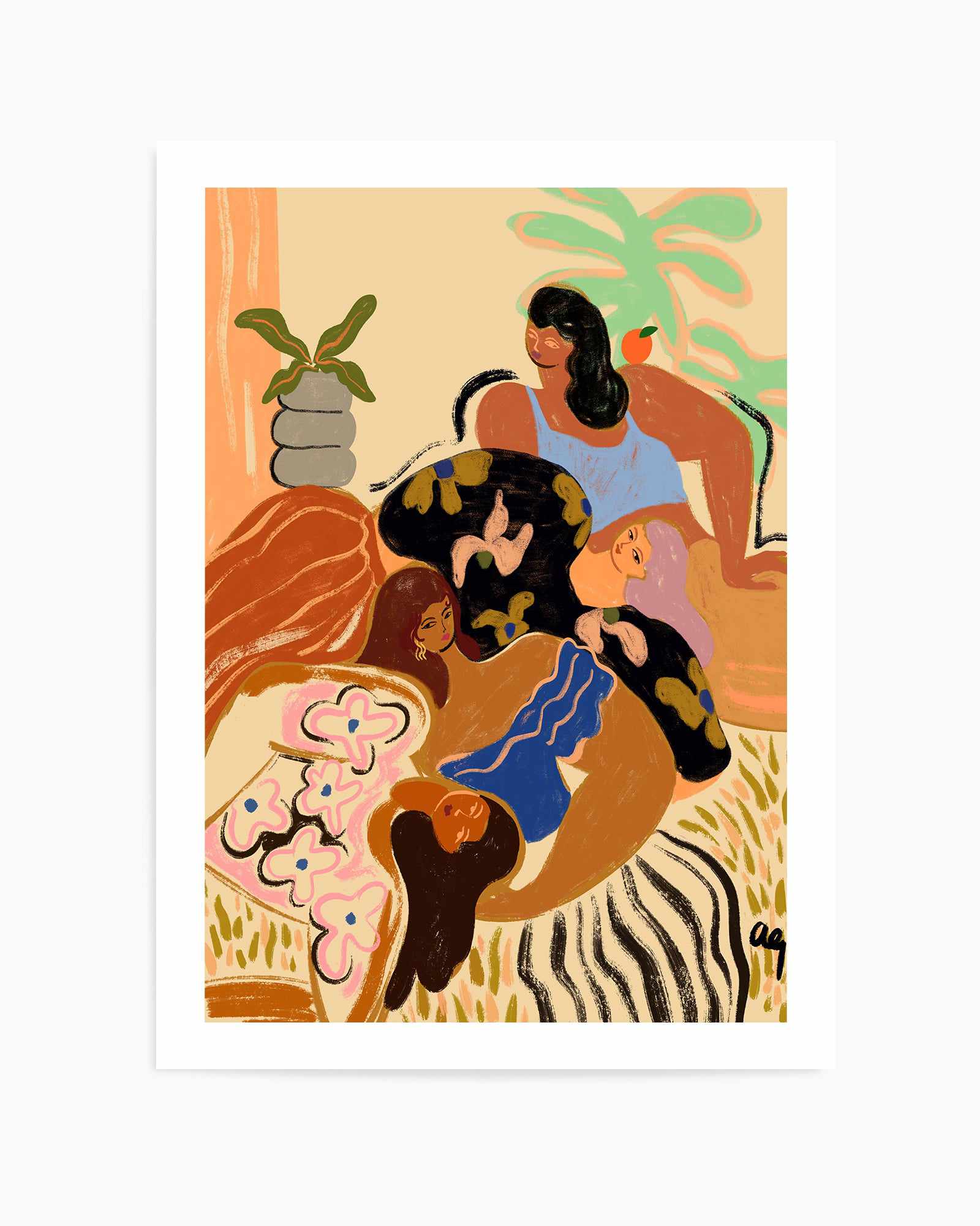 Cozy Wozy by Arty Guava | Art Print from Olive et Oriel where you can shop wallpaper and artworks online