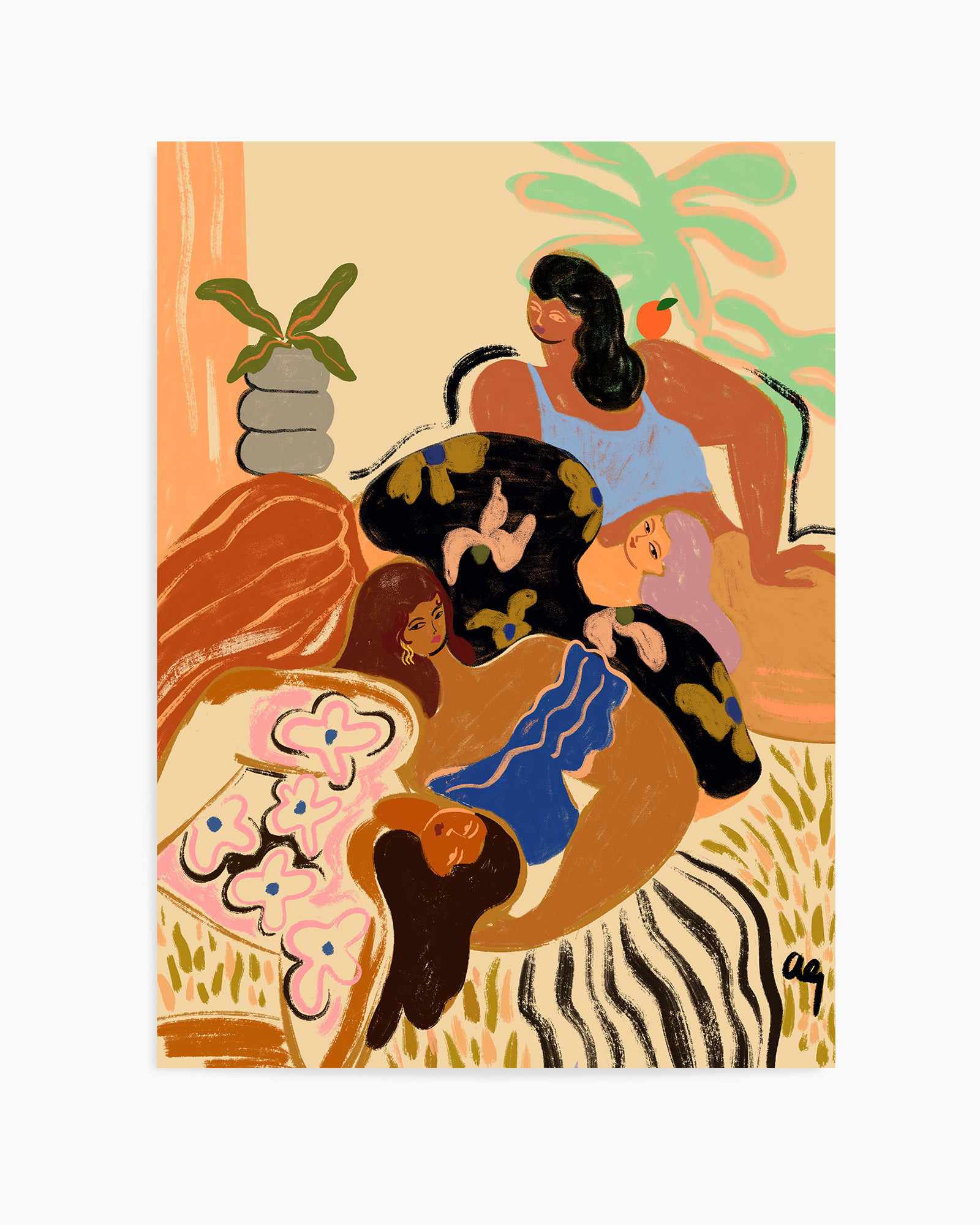 Cozy Wozy by Arty Guava | Art Print from Olive et Oriel where you can shop wallpaper and artworks online