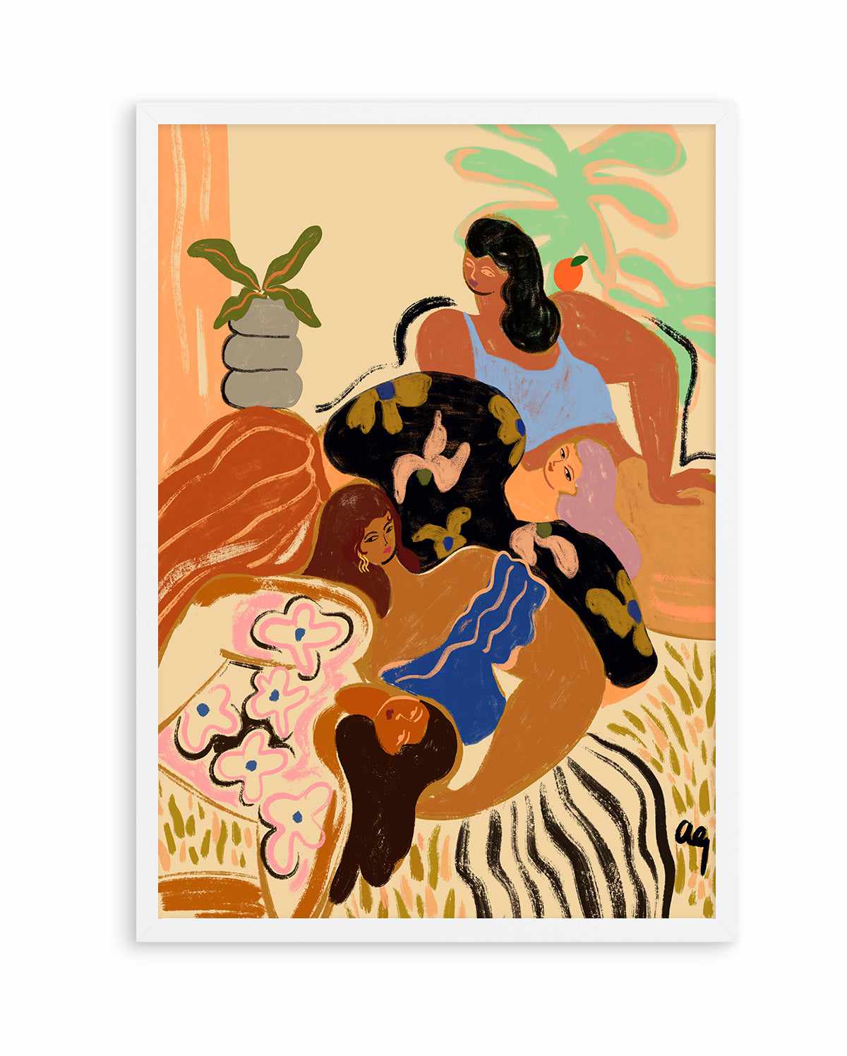 Cozy Wozy by Arty Guava | Art Print from Olive et Oriel where you can shop wallpaper and artworks online