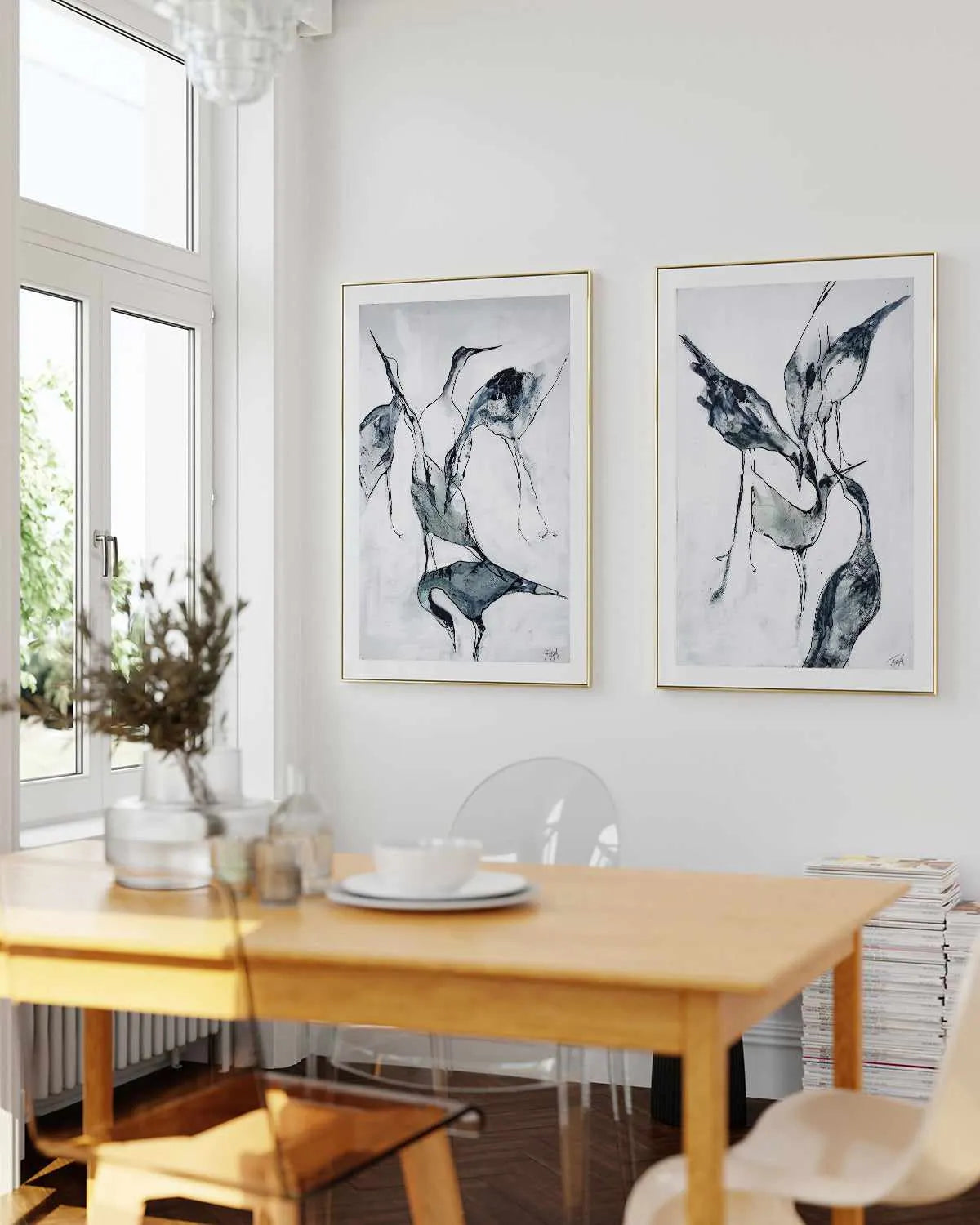 Crane II by Design Fabrikken Art Print from Olive et Oriel where you can shop wallpaper and artworks online