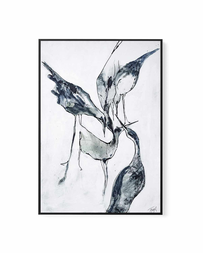 Crane II by Design Fabrikken | Framed Canvas Art Print
