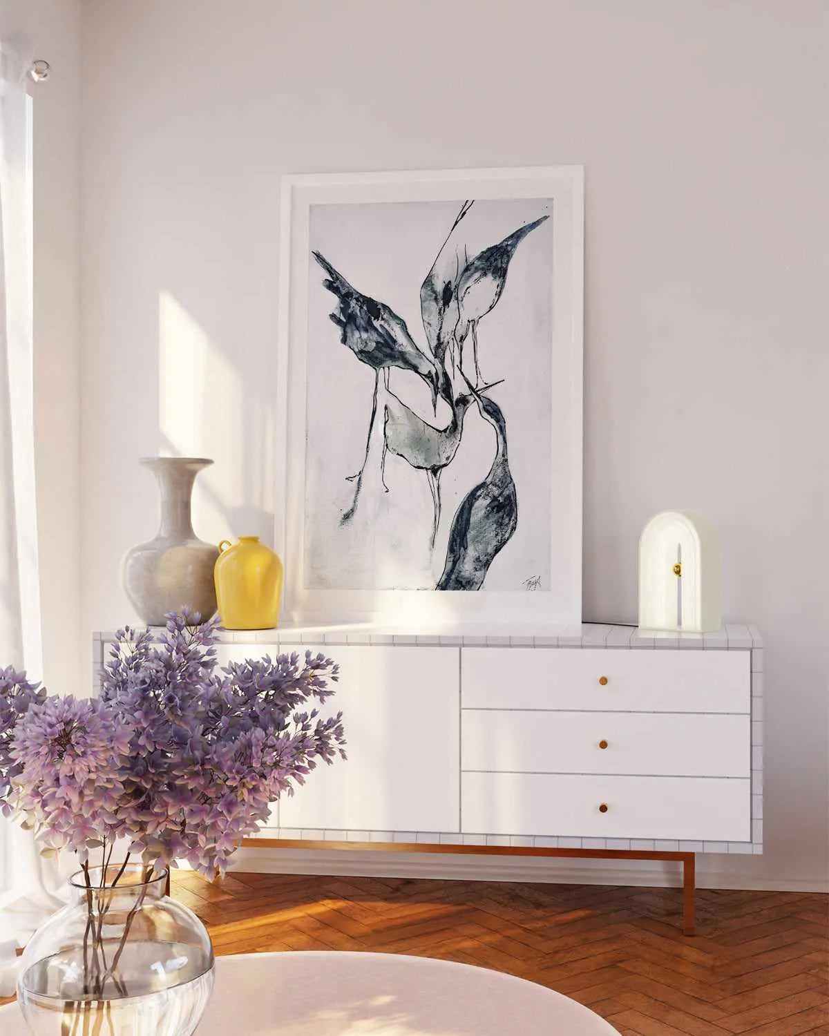 Crane II by Design Fabrikken Art Print from Olive et Oriel where you can shop wallpaper and artworks online