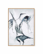 Crane I by Design Fabrikken | Framed Canvas Art Print