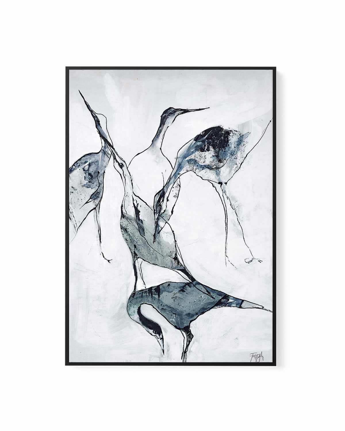 Crane I by Design Fabrikken | Framed Canvas Art Print