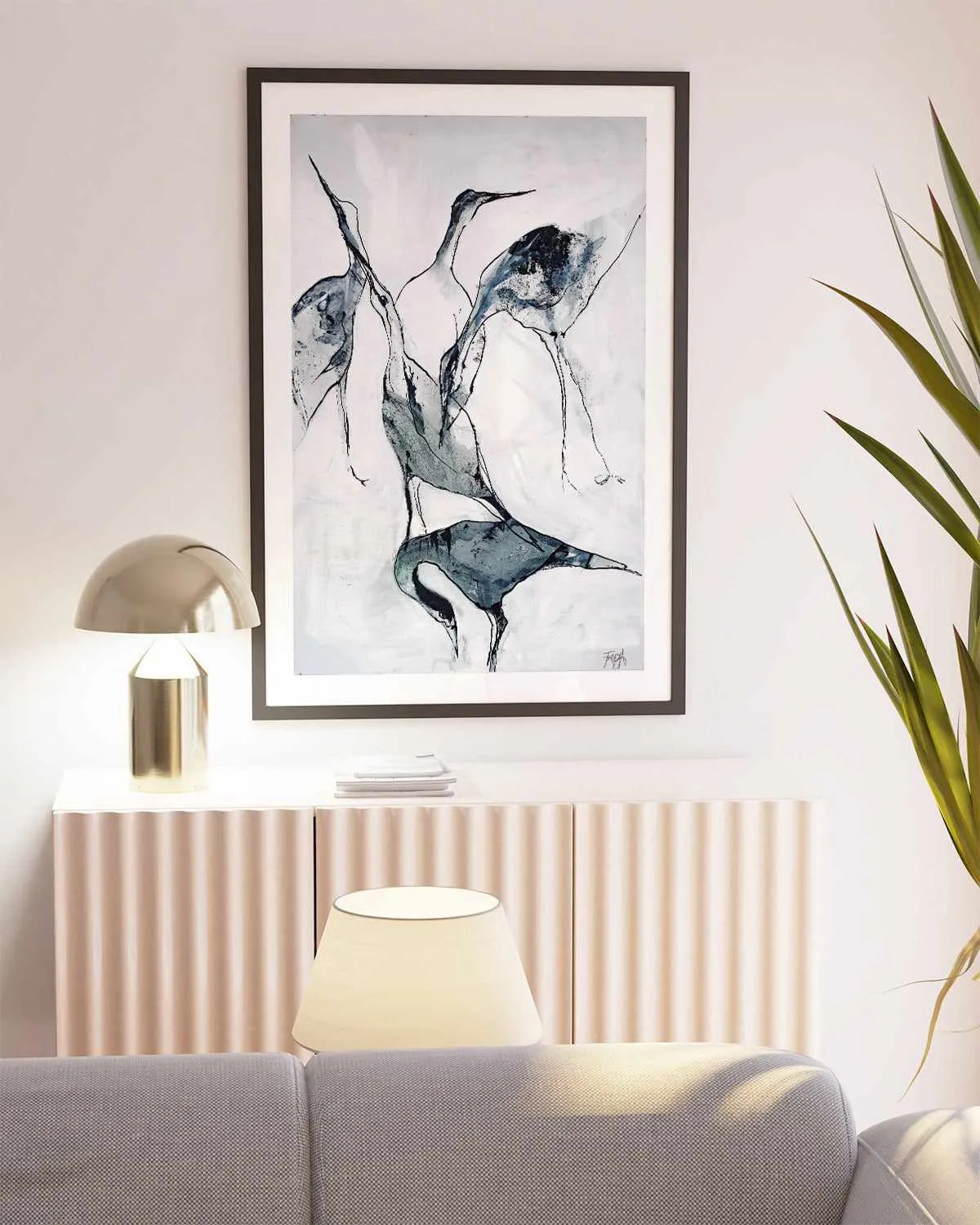 Crane I by Design Fabrikken Art Print from Olive et Oriel where you can shop wallpaper and artworks online