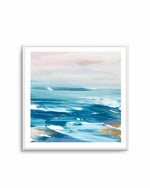 Crashing Blue Waves Art Print